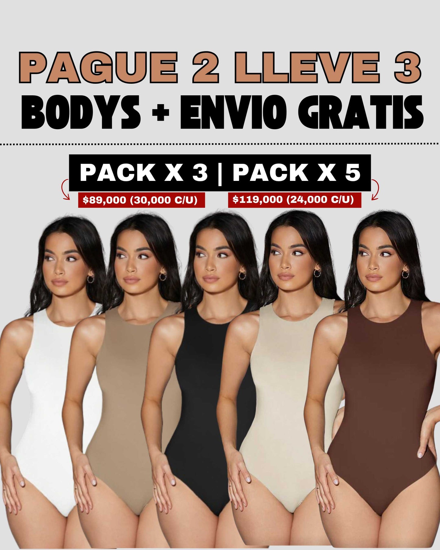 SET X 3 UND BODYS | PAGUE 2 LLEVE 3 PREMIUM